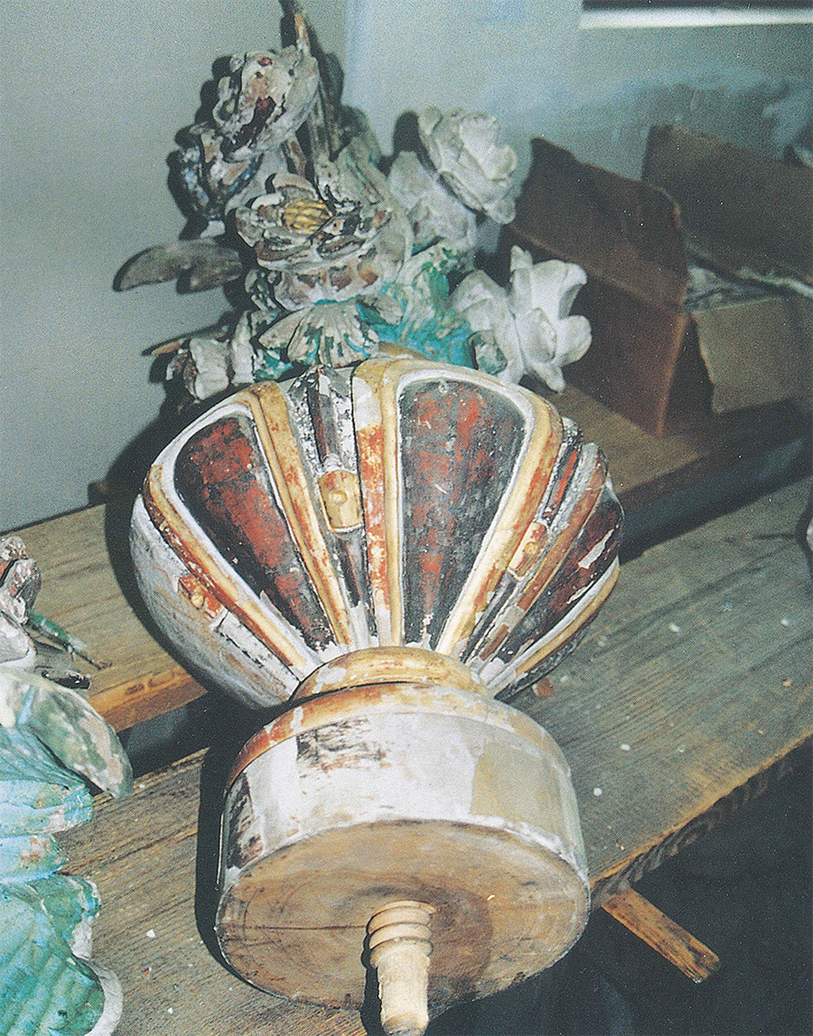 Pot de fleurs avant restauration